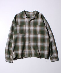 GLOSTER | 【残暑にも快適なさらっとシャツ】ワッフルチェック ロングスリーブシャツ オンブレチェック(シャツ/ブラウス)