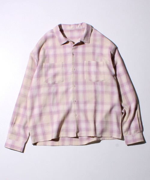 GLOSTER(グロスター)の「【残暑にも快適なさらっとシャツ】ワッフルチェック ロングスリーブシャツ オンブレチェック(シャツ/ブラウス・メンズ・アイボリー/カーキ/ネイビー/ブラック・M/L)」の2枚目の写真