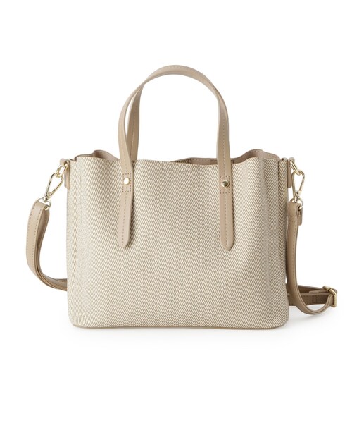 SHOO・LA・RUE(シューラルー)の「【2WAY】キャンバス風合皮トート(トートバッグ・レディース・ベージュ系4/ブラック系4/ブラウン系5・00)」の18枚目の写真