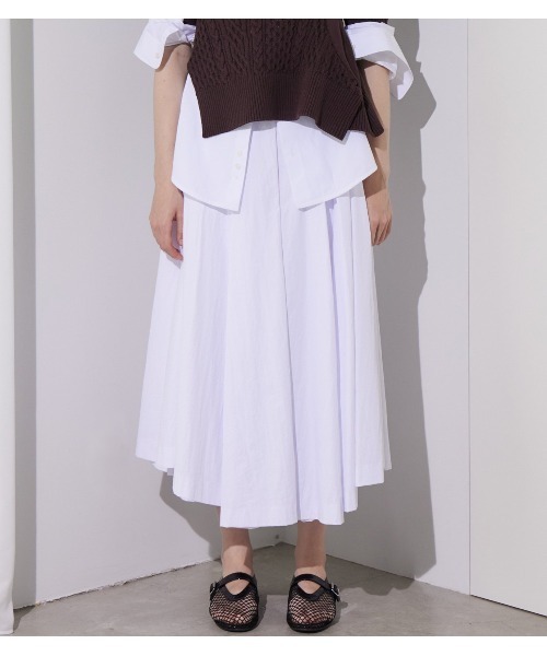 LE CIEL BLEU（ルシェルブルー）の「タフタミディスカート / Taffeta Midi Skirt（スカート・レディース・ブラック/オフホワイト/ネイビー・34/36/38）」の15枚目の写真