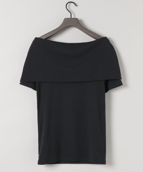 eL(エル)の「【eL】Wrap Off Shoulder Pullover/576988(Tシャツ/カットソー・レディース・グレー/オフホワイト/ブラック・FREE)」の19枚目の写真