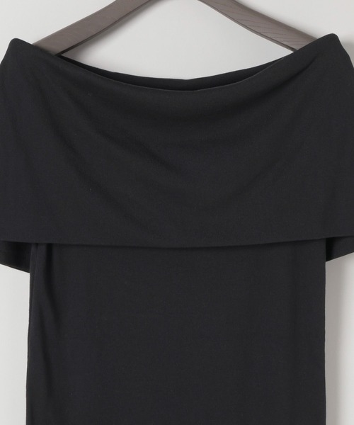 eL(エル)の「【eL】Wrap Off Shoulder Pullover/576988(Tシャツ/カットソー・レディース・グレー/オフホワイト/ブラック・FREE)」の20枚目の写真