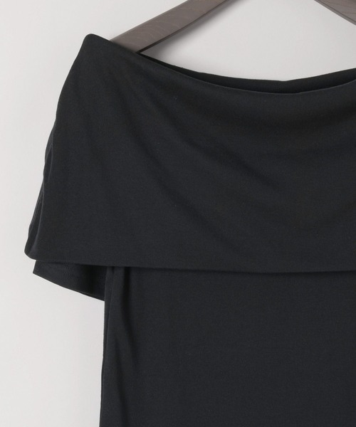eL(エル)の「【eL】Wrap Off Shoulder Pullover/576988(Tシャツ/カットソー・レディース・グレー/オフホワイト/ブラック・FREE)」の21枚目の写真