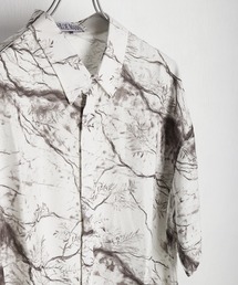 WESTSEA（ウエストシー）の「モノトーン 総柄プリントシャツ ボタニカル 月モチーフ（シャツ/ブラウス・メンズ）」