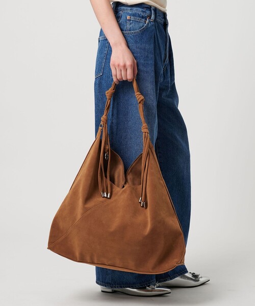 LE VERNIS（ル・ベルニ）の「＜LE VERNIS＞ノットハンドル ショルダーバッグ（ショルダーバッグ・レディース・ブラウン/オリーブ・FREE）」の4枚目の写真