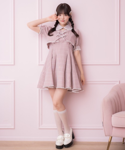 【新品】ROJITA ダブルリボンボレロライクワンピース ROJITA（ロジータ）の「ボレロ風ダブルリボンワンピース（ワンピース