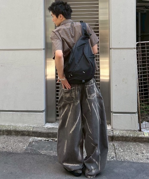 Chikashitsu +（チカシツプラス）の「【Chikashitsu +】cropped check half sleeve shirt / 【チカシツプラス】クロップドチェック半袖シャツ（シャツ/ブラウス・メンズ・ブラウン/ブラック/スカイブルー・ONE SIZE）」の18枚目の写真