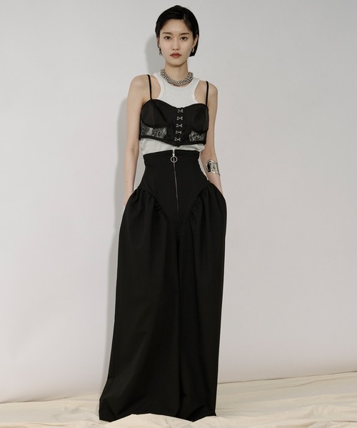 Ezick(エジック)の「2way corset リングジップワイドパンツ(スラックス・レディース・グレー/ブラック・SMALL/MEDIUM)」の22枚目の写真