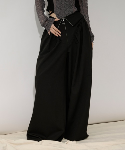 Ezick(エジック)の「2way corset リングジップワイドパンツ(スラックス・レディース・グレー/ブラック・SMALL/MEDIUM)」の19枚目の写真