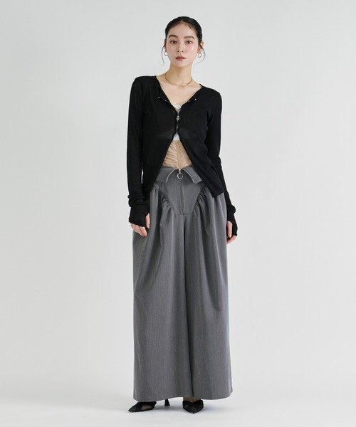 Ezick(エジック)の「2way corset リングジップワイドパンツ(スラックス・レディース・グレー/ブラック・SMALL/MEDIUM)」の20枚目の写真