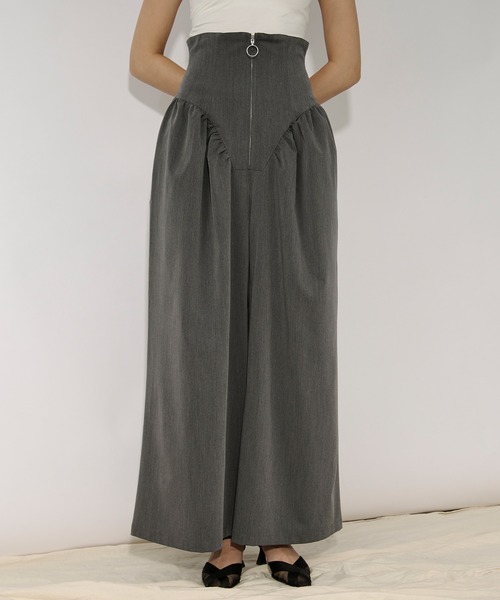 Ezick(エジック)の「2way corset リングジップワイドパンツ(スラックス・レディース・グレー/ブラック・SMALL/MEDIUM)」の21枚目の写真