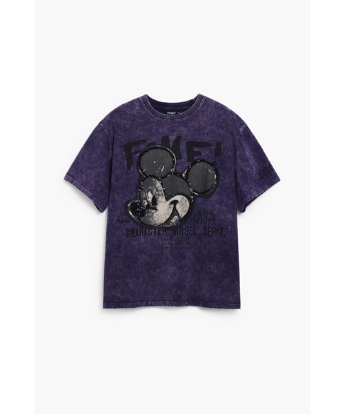 Desigual(デシグアル)の「ヴィンテージ風ミッキーマウススパンコールTシャツ(Tシャツ/カットソー・レディース・ブラック・S/L/M)」の1枚目の写真