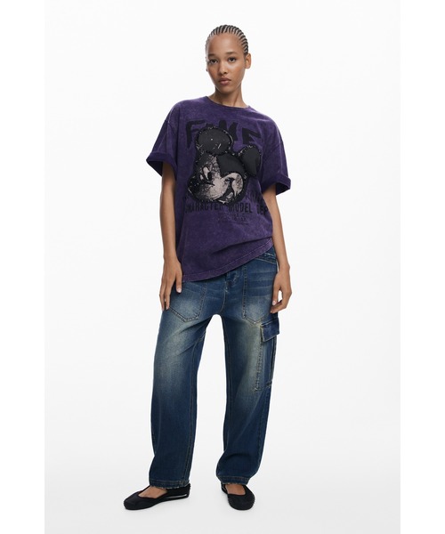 Desigual(デシグアル)の「ヴィンテージ風ミッキーマウススパンコールTシャツ(Tシャツ/カットソー・レディース・ブラック・S/L/M)」の5枚目の写真