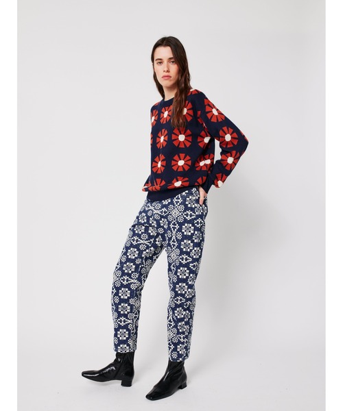 BOBO CHOSES（ボボショーズ）の「Flower jacquard relaxed jumper（ニット/セーター・レディース・ネイビー・L/M/S/XS/XL）」の7枚目の写真