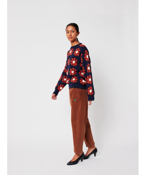 BOBO CHOSES（ボボショーズ）の「Flower jacquard relaxed jumper（ニット/セーター・レディース・ネイビー・L/M/S/XS/XL）」の9枚目の写真