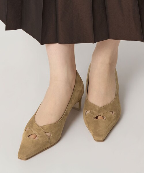 ODETTE E ODILE（オデットエオディール）の「ナロースクエアクロス パンプス40↓↑（パンプス・レディース・ブラック/ブラウン系/ベージュ・23cm/24.5cm/22.5cm/24cm/25cm/22cm/23.5cm）」の5枚目の写真