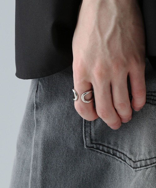 HARE(ハレ)の「【MADE IN JAPAN】ダブルラインリング(HARE)(リング・メンズ・シルバー・FREE)」の2枚目の写真