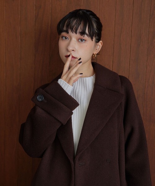 EMMEL REFINES＞EM ベルテッド フレア ロングコート（チェスターコート