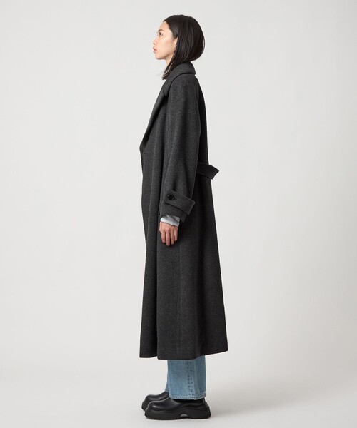 EMMEL REFINES＞EM ベルテッド フレア ロングコート（チェスター