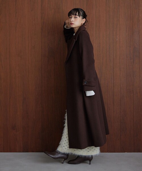 エメルリファインズ ベルテッド フレア ロングコート 女優コート EMMEL REFINES（エメルリファインズ）の「＜EMMEL REFINES＞EM