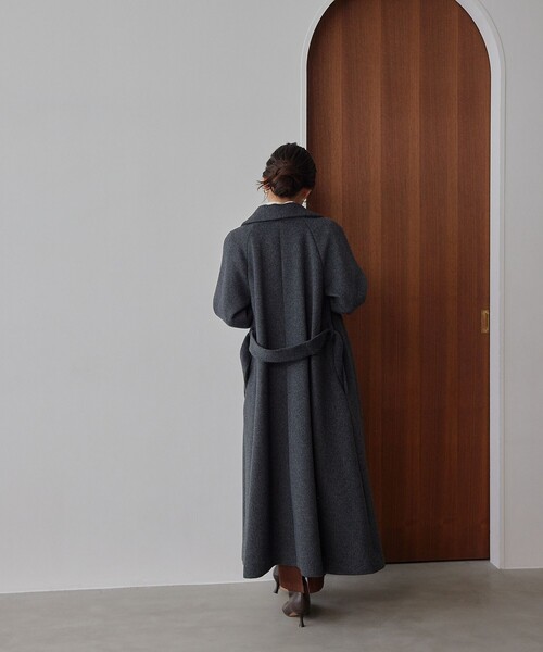 EMMEL REFINES＞EM ベルテッド フレア ロングコート（チェスターコート