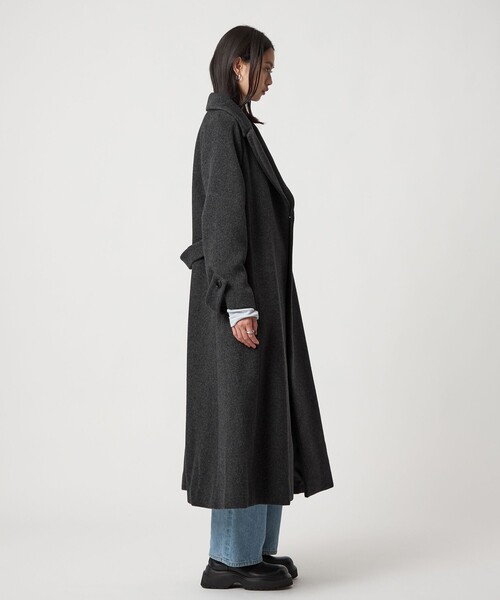 EMMEL REFINES＞EM ベルテッド フレア ロングコート（チェスターコート