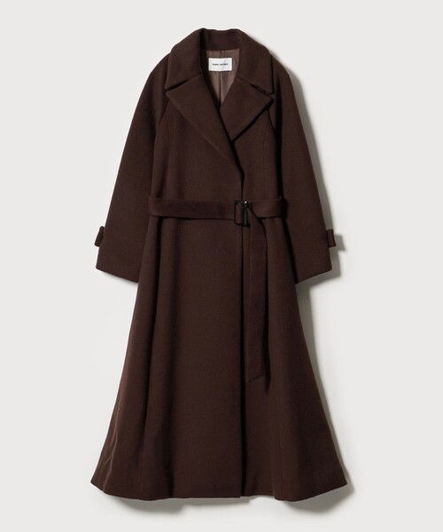 EMMEL REFINES＞EM ベルテッド フレア ロングコート（チェスターコート