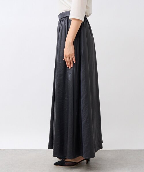 RIVE DROITE(リヴドロワ)の「【上品な光沢感】グロッシーギャザースカート(スカート・レディース・ブラック/ブラウン・38/36)」の21枚目の写真