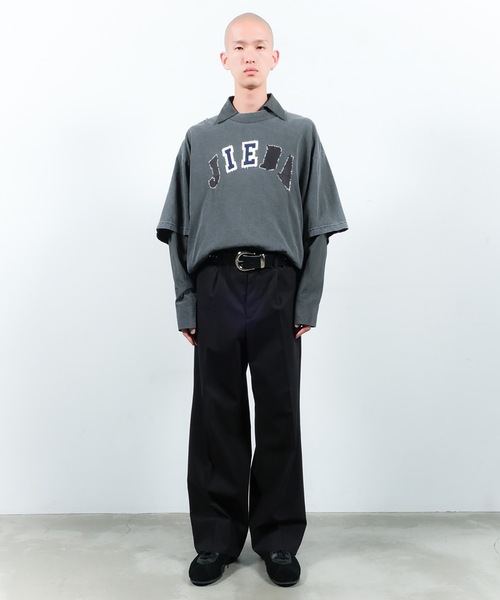 Jieda（ジエダ）の「ONE TUCK SLACKS（スラックス・メンズ・グレー/ブラック・1/2）」の8枚目の写真