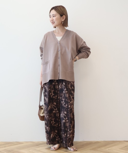 AMERICAN HOLIC(アメリカンホリック)の「バイパチVネックルーズカーディガン(カーディガン/ボレロ・レディース・ピンク/グリーン/ベージュ/ネイビー/杢グレー・M/L)」の14枚目の写真