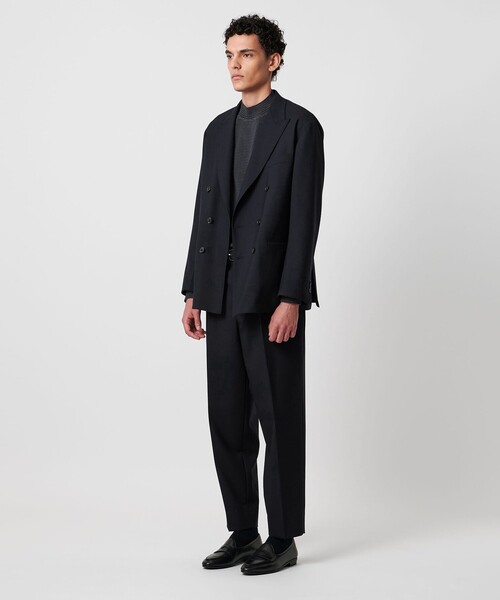 極美品★最高峰レーベル ソブリン ユナイテッドアローズ テーラード A641 SOVEREIGN＞ホップサック ダブル 6ボタン テーラードジャケット RELAX