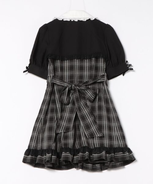 Secret Honey ハートバックル付ボレロ風長袖ワンピース ブラック ハートバックル付ボレロ風ワンピース（ワンピース）｜Secret Honey