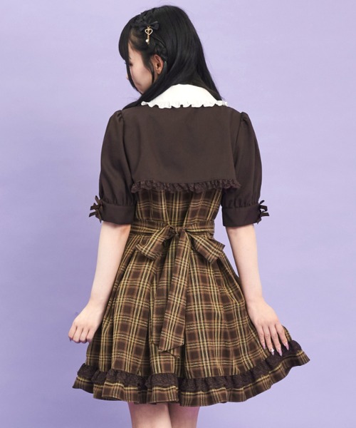 Secret Honey(シークレットハニー)の「ハートバックル付ボレロ風ワンピース(ワンピース・レディース・ブラウン/ブラック・MEDIUM)」の6枚目の写真