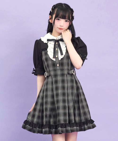 Secret Honey(シークレットハニー)の「ハートバックル付ボレロ風ワンピース(ワンピース・レディース・ブラウン/ブラック・MEDIUM)」の8枚目の写真