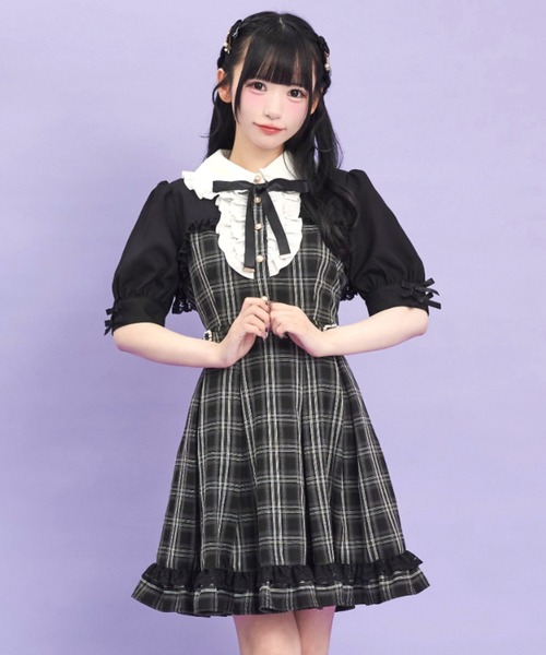 Secret Honey(シークレットハニー)の「ハートバックル付ボレロ風ワンピース(ワンピース・レディース・ブラウン/ブラック・MEDIUM)」の9枚目の写真