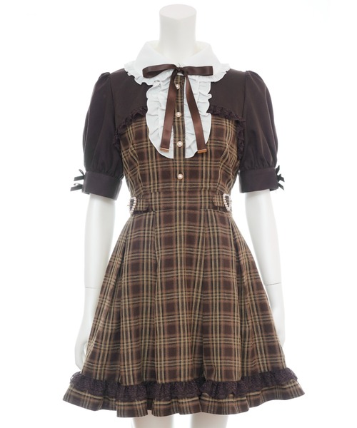 Secret Honey(シークレットハニー)の「ハートバックル付ボレロ風ワンピース(ワンピース・レディース・ブラウン/ブラック・MEDIUM)」の11枚目の写真