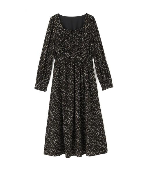 NATURAL BEAUTY BASIC(ナチュラルビューティーベーシック)の「◇ミニフラワーシャーリングワンピース(ワンピース・レディース・ブラック系その他/ブラウン系その他・MEDIUM/P/S)」の3枚目の写真