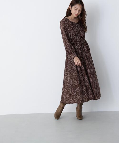 NATURAL BEAUTY BASIC(ナチュラルビューティーベーシック)の「◇ミニフラワーシャーリングワンピース(ワンピース・レディース・ブラック系その他/ブラウン系その他・MEDIUM/P/S)」の14枚目の写真