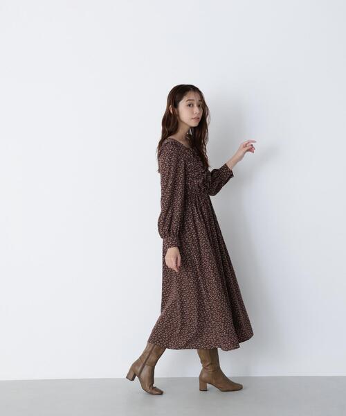 NATURAL BEAUTY BASIC(ナチュラルビューティーベーシック)の「◇ミニフラワーシャーリングワンピース(ワンピース・レディース・ブラック系その他/ブラウン系その他・MEDIUM/P/S)」の16枚目の写真