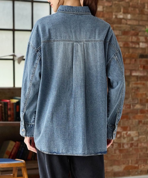 本日限りのお値下げ❗️Herlipto デニムシャツ インフルエンサーコラボ】刺繍デニムシャツ | Whim Gazette(ウィム