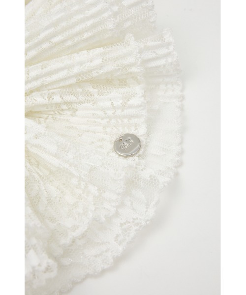 SLY（スライ）の「LACY SCRUNCHIE レーシー スクランチ（シュシュ・レディース・アイボリー/ブラック・FREE）」の7枚目の写真