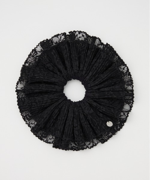 SLY（スライ）の「LACY SCRUNCHIE レーシー スクランチ（シュシュ・レディース・アイボリー/ブラック・FREE）」の9枚目の写真