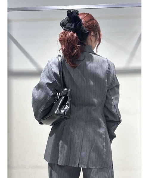 SLY（スライ）の「LACY SCRUNCHIE レーシー スクランチ（シュシュ・レディース・アイボリー/ブラック・FREE）」の16枚目の写真