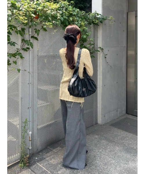 SLY（スライ）の「LACY SCRUNCHIE レーシー スクランチ（シュシュ・レディース・アイボリー/ブラック・FREE）」の17枚目の写真