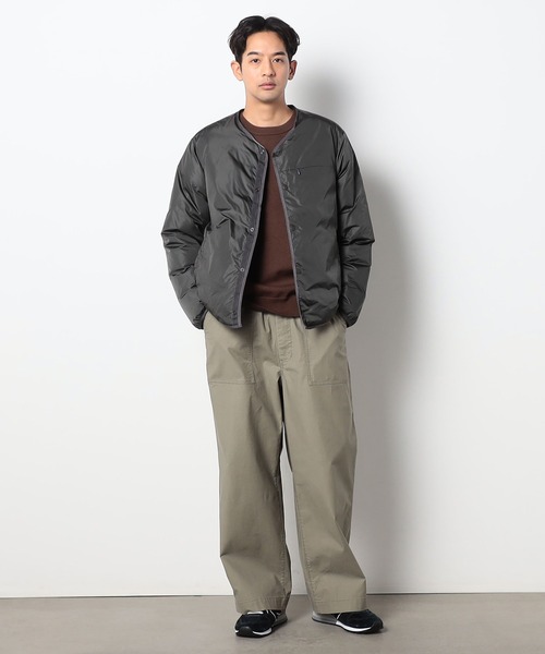 Grand PARK（グランドパーク）の「BROOKLYN OVERALL＜ブルックリンオーバーオール＞ワイドベイカーパンツ（カーゴパンツ・メンズ・カーキ/ベージュ・MEDIUM/LARGE/SMALL）」の7枚目の写真