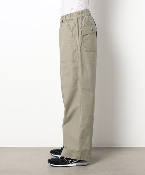 Grand PARK（グランドパーク）の「BROOKLYN OVERALL＜ブルックリンオーバーオール＞ワイドベイカーパンツ（カーゴパンツ・メンズ・カーキ/ベージュ・MEDIUM/LARGE/SMALL）」の3枚目の写真