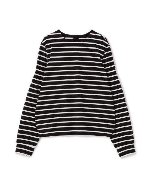 human woman（ヒューマンウーマン）の「◆ストレッチポンチシャツカラードッキングプルオーバー（Tシャツ/カットソー・レディース・ネイビー/ブラック系その他3/ベージュ系その他2・MEDIUM）」の13枚目の写真