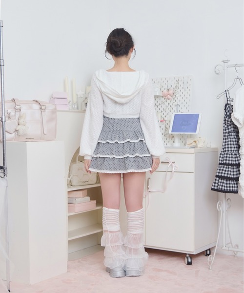 Honey Cinnamon（ハニーシナモン）の「パターンキャミワンピパーカーセット（ワンピース・レディース・ブラック/ホワイト・FREE）」の12枚目の写真