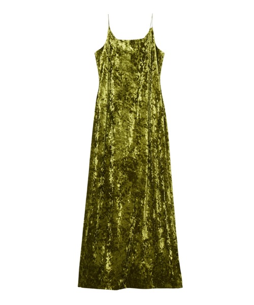 ANDRESDカーヴドスクエアベロアドレス カーヴドスクエアベロアドレス / curved square velour dress（ドレス