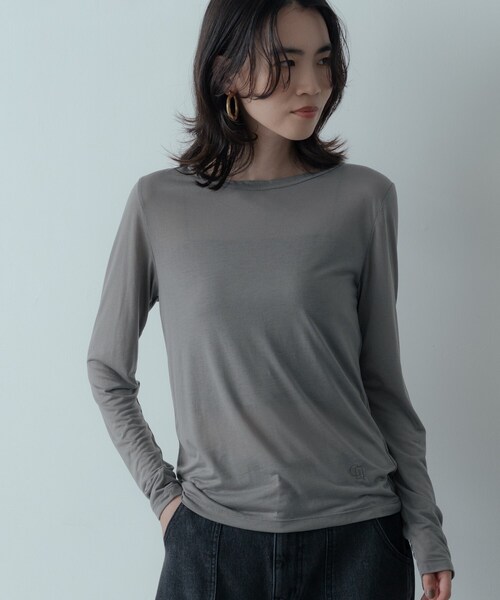 GALLEST(ギャレスト)の「シグネチャーシアーロンT(Tシャツ/カットソー・レディース・ブラック/オフホワイト/グレー・38)」の3枚目の写真